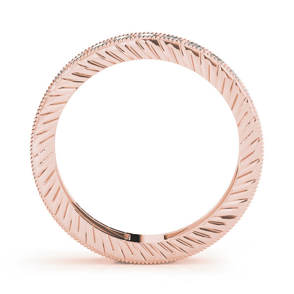 14K Rose Gold 3/8 ct tw Diamond Wedding Ring