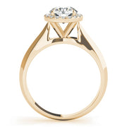 18K Yellow Gold 1 ct tw Halo Diamond Engagement Ring