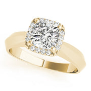 18K Yellow Gold 1 ct tw Halo Diamond Engagement Ring
