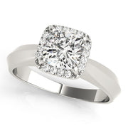 Platinum 1 ct tw Halo Diamond Engagement Ring