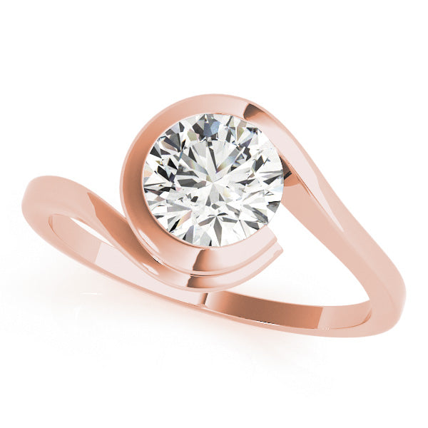 14K Rose Gold 1/2 ct tw Solitaire Diamond Engagement Ring