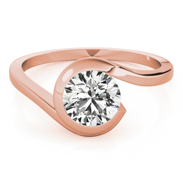18K Rose Gold 1/2 ct tw Solitaire Diamond Engagement Ring