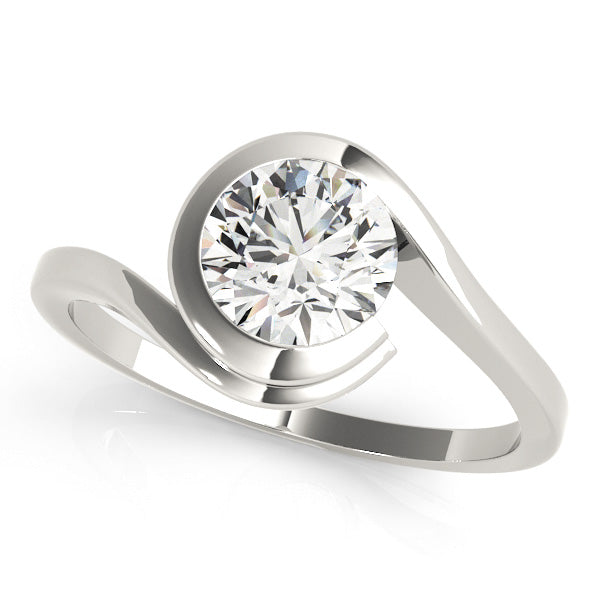 14K White Gold 1/2 ct tw Solitaire Diamond Engagement Ring