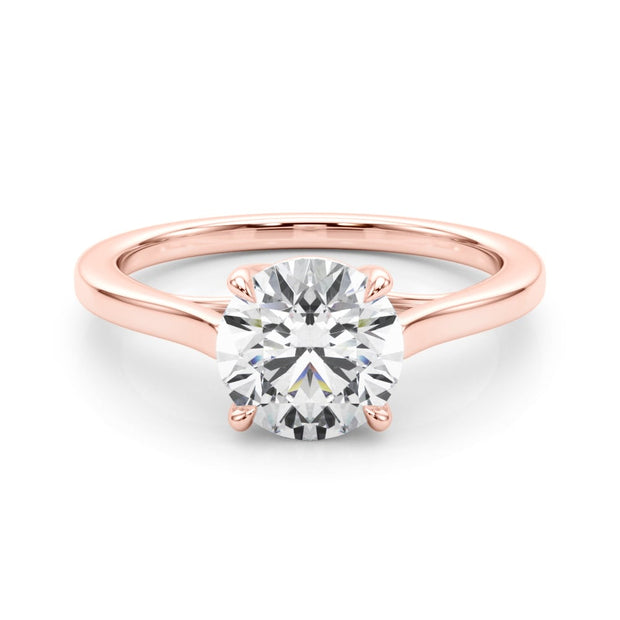 14K Rose Gold 1 1/2 ct tw Solitaire Diamond Engagement Ring