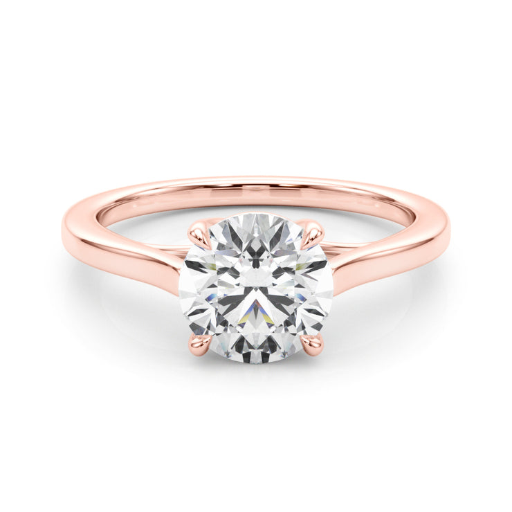 14K Rose Gold 1 1/2 ct tw Solitaire Diamond Engagement Ring