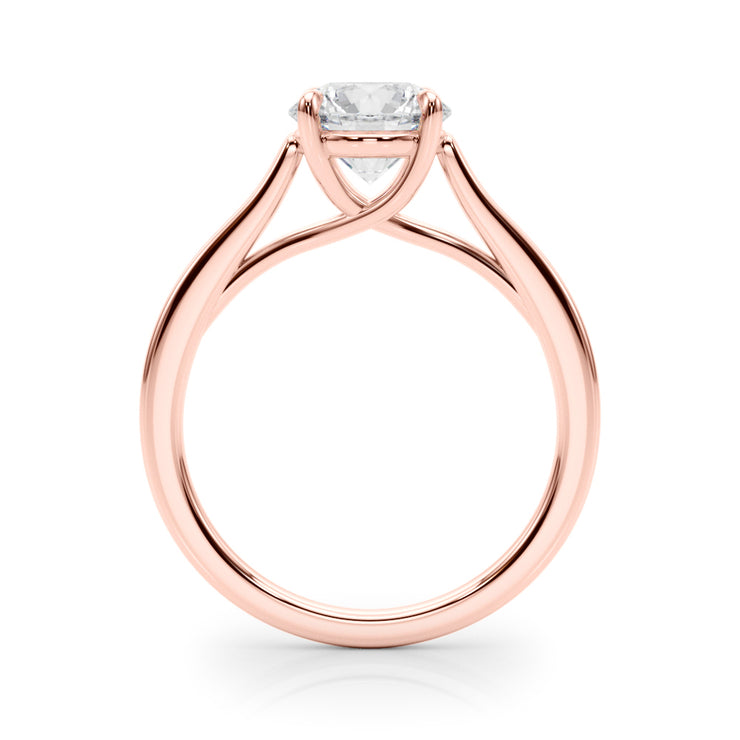 14K Rose Gold 1 1/2 ct tw Solitaire Diamond Engagement Ring