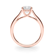 18K Rose Gold 1 1/2 ct tw Solitaire Diamond Engagement Ring