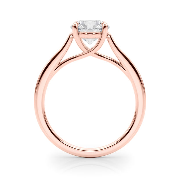 18K Rose Gold 1 1/2 ct tw Solitaire Diamond Engagement Ring