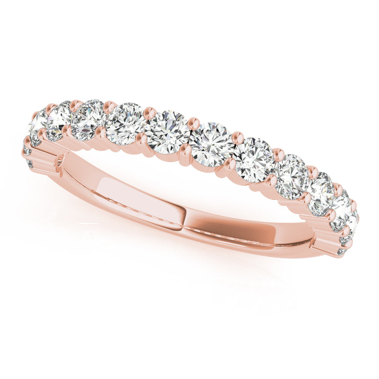 18K Rose Gold 1 ct tw Diamond Wedding Ring