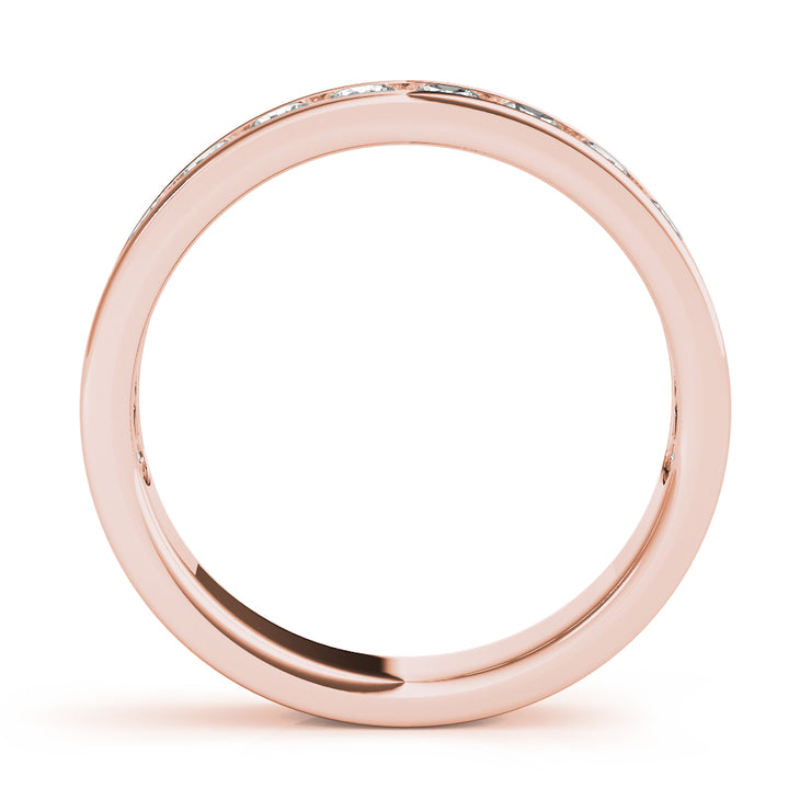 18K Rose Gold 1 ct tw Diamond Wedding Ring