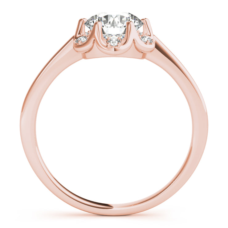 14K Rose Gold 1 ct tw Halo Diamond Engagement Ring