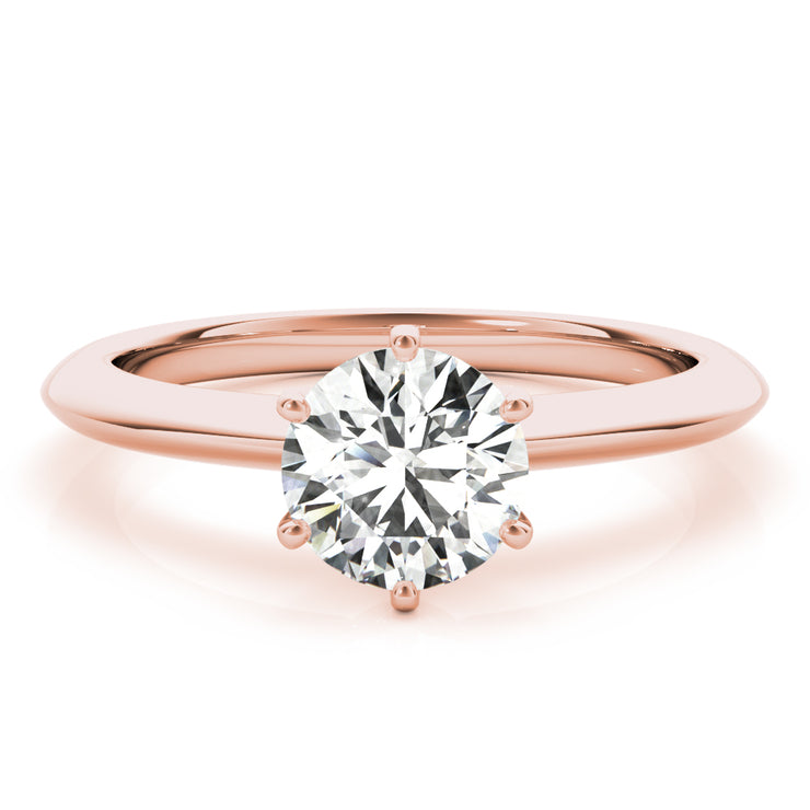 18K Rose Gold 1 ct tw Solitaire Diamond Engagement Ring