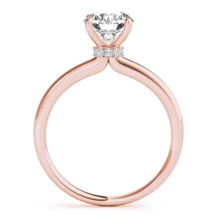 18K Rose Gold 1 ct tw Solitaire Diamond Engagement Ring
