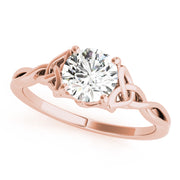 18K Rose Gold 1/2 ct tw Solitaire Diamond Engagement Ring