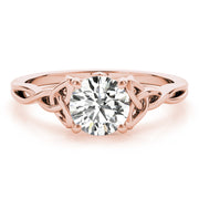 18K Rose Gold 1/2 ct tw Solitaire Diamond Engagement Ring