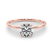 14K Rose Gold 1 ct tw Solitaire Diamond Engagement Ring