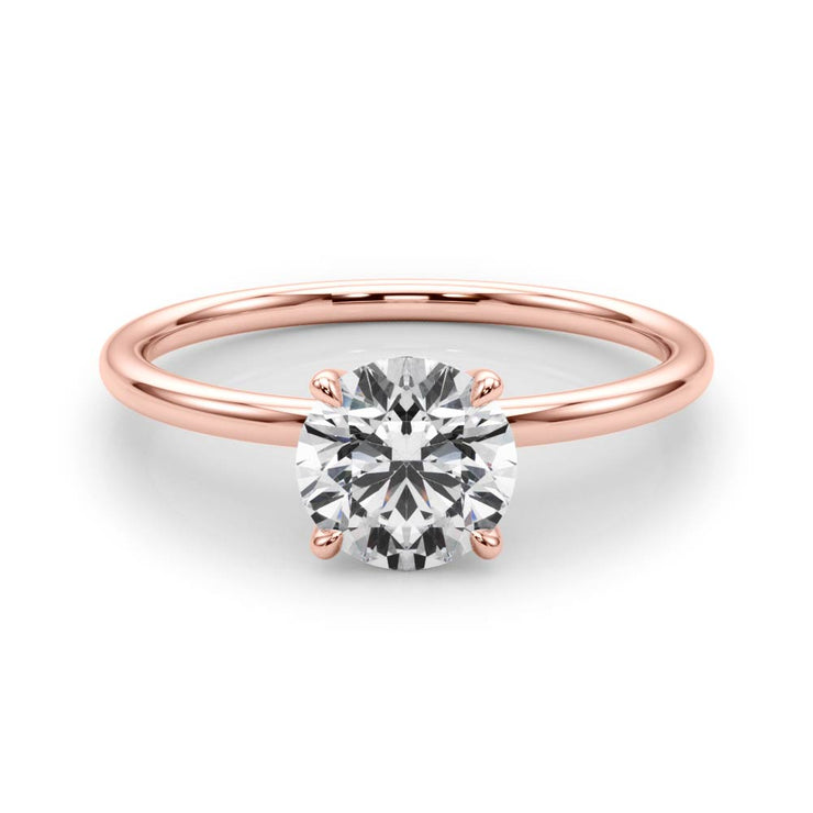 14K Rose Gold 1 ct tw Solitaire Diamond Engagement Ring