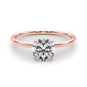 18K Rose Gold 1 ct tw Solitaire Diamond Engagement Ring