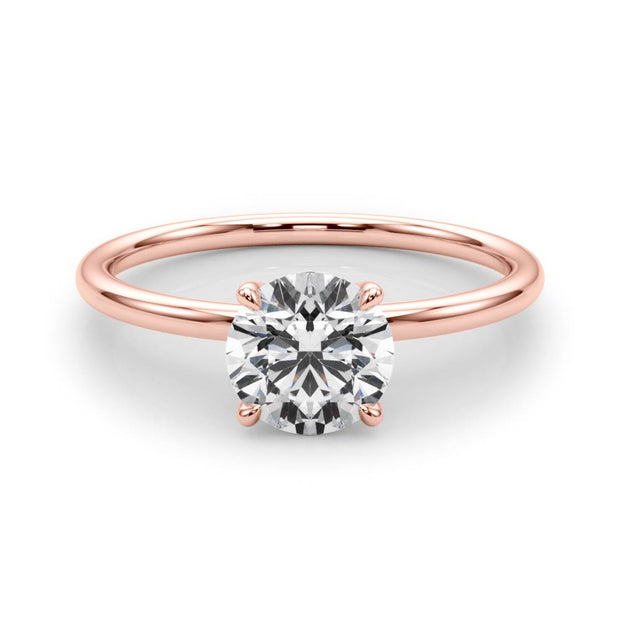 18K Rose Gold 1 ct tw Solitaire Diamond Engagement Ring