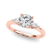 18K Rose Gold 1.22 ct Diamond Three-Stone Ring