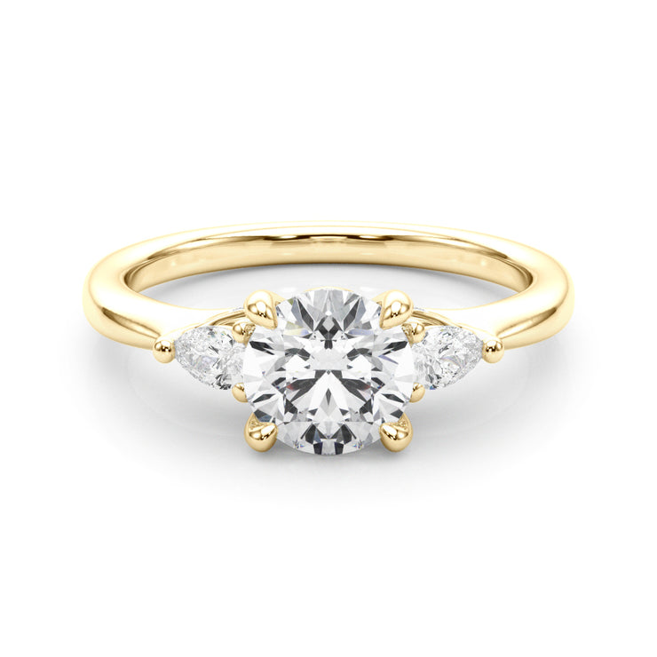 14K Yellow Gold 1.22 ctw Diamond Three-Stone Ring