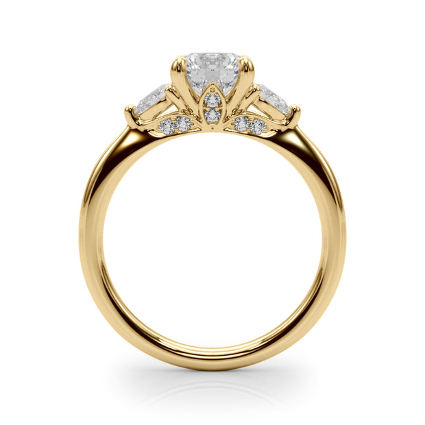 14K Yellow Gold 7/8 ct tw New Style Diamond Engagement Ring