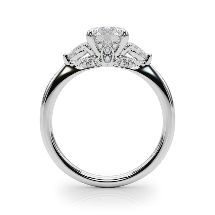 1.0 CT Round Diamond Three Stone Ring