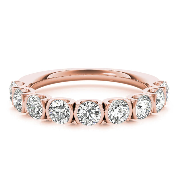 18K Rose Gold 3/4 ct tw Diamond Wedding Ring