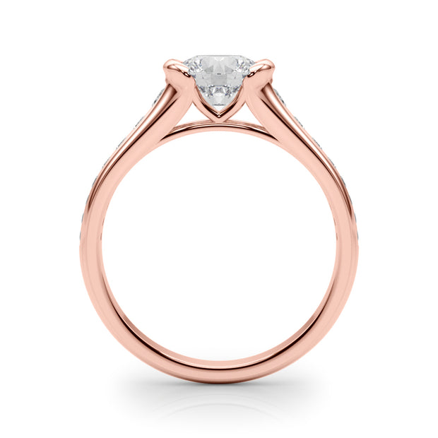 14K Rose Gold 7/8 ct tw New Style Diamond Engagement Ring