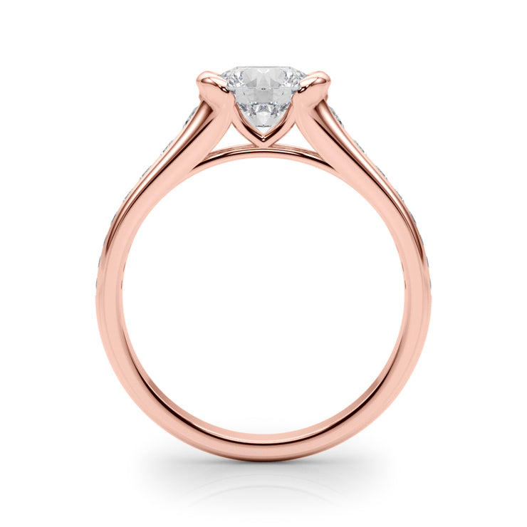 14K Rose Gold 7/8 ct tw New Style Diamond Engagement Ring
