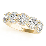 18K Yellow Gold 1 1/2 ct tw Diamond Wedding Ring