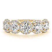 14K Yellow Gold 1 1/2 ct tw Diamond Wedding Ring