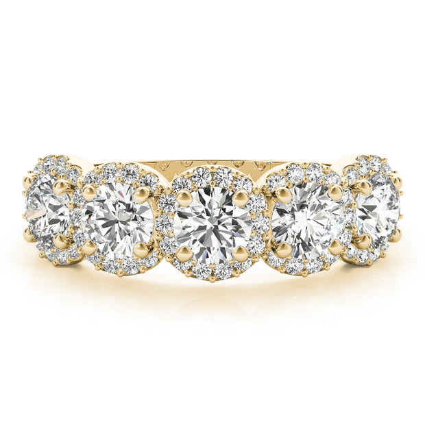 14K Yellow Gold 1 1/2 ct tw Diamond Wedding Ring
