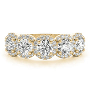 14K Yellow Gold 1 1/2 ct tw Diamond Wedding Ring