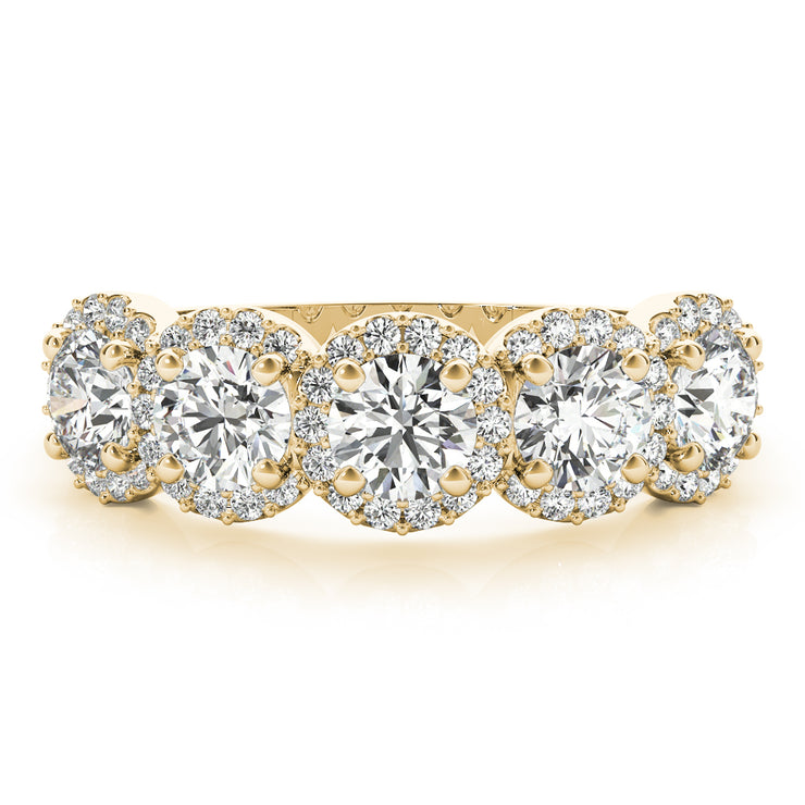 14K Yellow Gold 1 1/2 ct tw Diamond Wedding Ring