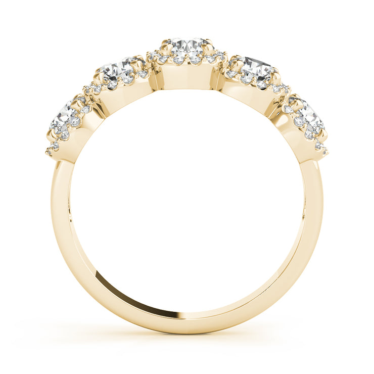 14K Yellow Gold 1 1/2 ct tw Diamond Wedding Ring