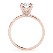 18K Rose Gold 1 1/8 ct tw Halo Diamond Engagement Ring