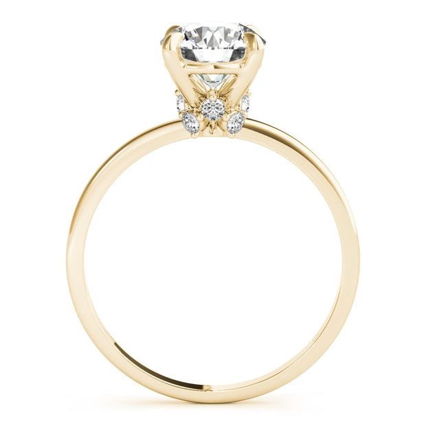 14K Yellow Gold 1 1/8 ct tw Halo Diamond Engagement Ring