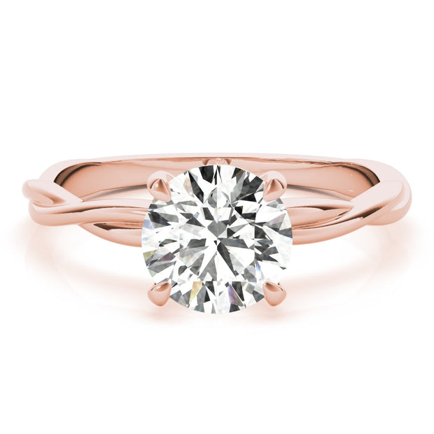 18K Rose Gold 1 ct tw Solitaire Diamond Engagement Ring
