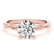 18K Rose Gold 1 ct tw Solitaire Diamond Engagement Ring