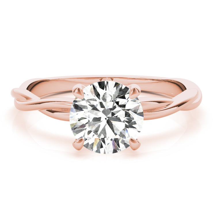 18K Rose Gold 1 ct tw Solitaire Diamond Engagement Ring