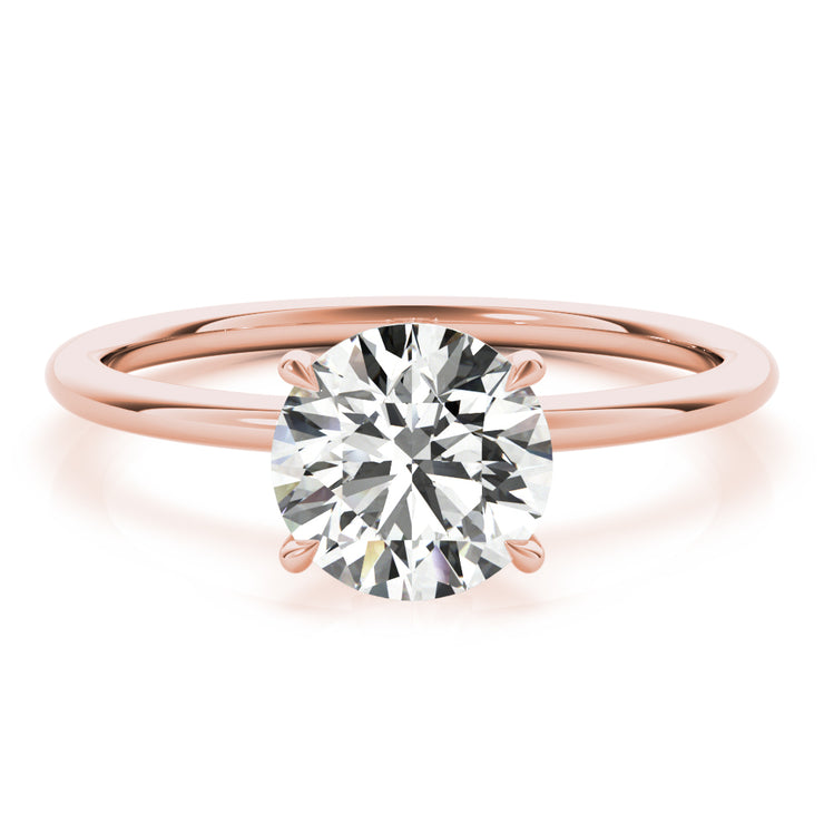 14K Rose Gold 1 ct tw Halo Diamond Engagement Ring