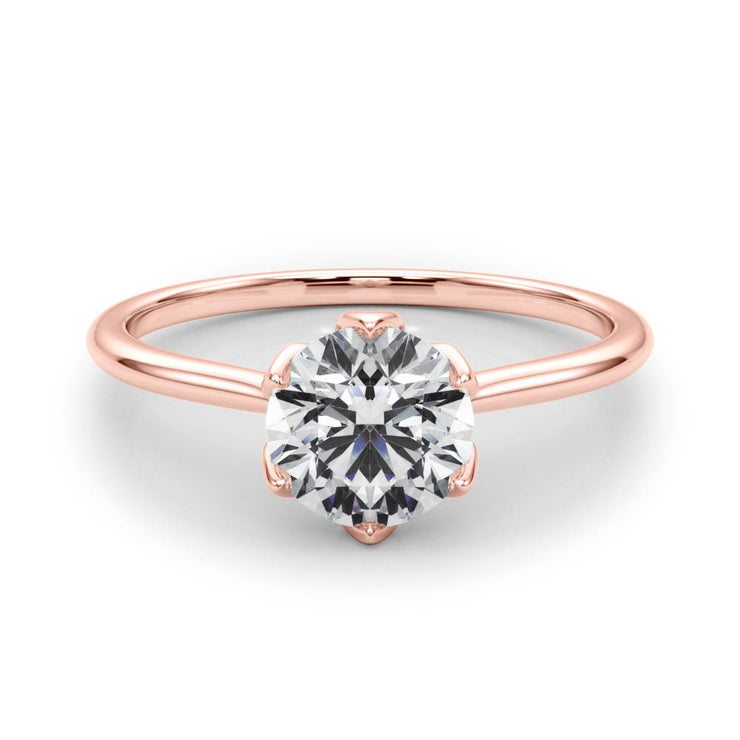 18K Rose Gold 1 ct tw Solitaire Diamond Engagement Ring