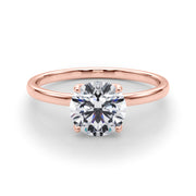 18K Rose Gold 1 ct tw Solitaire Diamond Engagement Ring