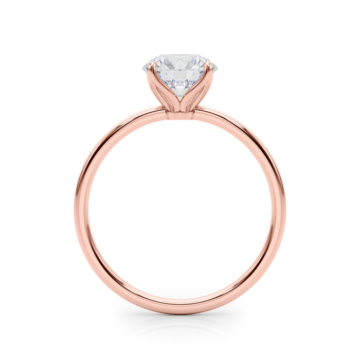 18K Rose Gold 1 ct tw Solitaire Diamond Engagement Ring