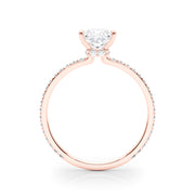 18K Rose Gold 1 ct tw Halo Diamond Engagement Ring