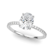 Platinum 1/3 ct tw Halo Diamond Engagement Ring