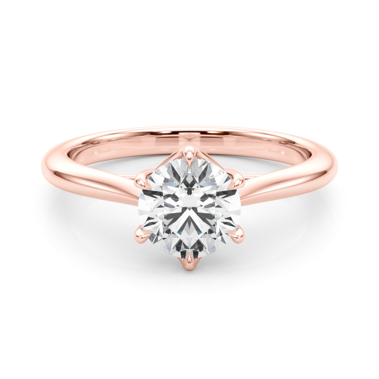 14K Rose Gold 1 ct tw Solitaire Diamond Engagement Ring