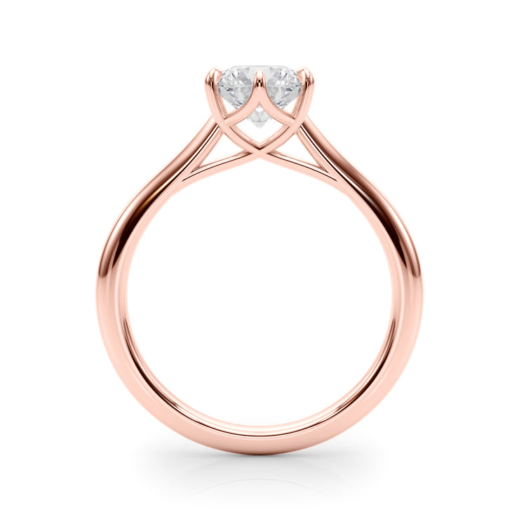 18K Rose Gold 1 ct tw Solitaire Diamond Engagement Ring