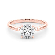 18K Rose Gold 1 ct tw Solitaire Diamond Engagement Ring